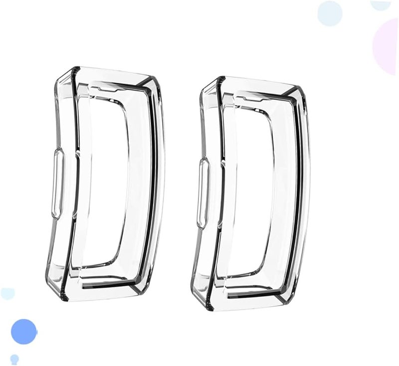 Fitbit Inspire HR TPU Protective Case 2 Pack Transparent White Shockproof Lightweight Cover - Image 4